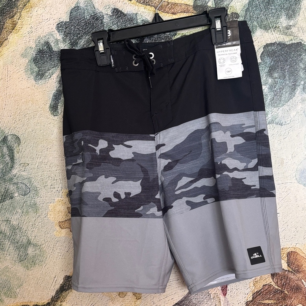 Limited time sale!!!!Quiksilver Black and Gray Camo Board Shorts